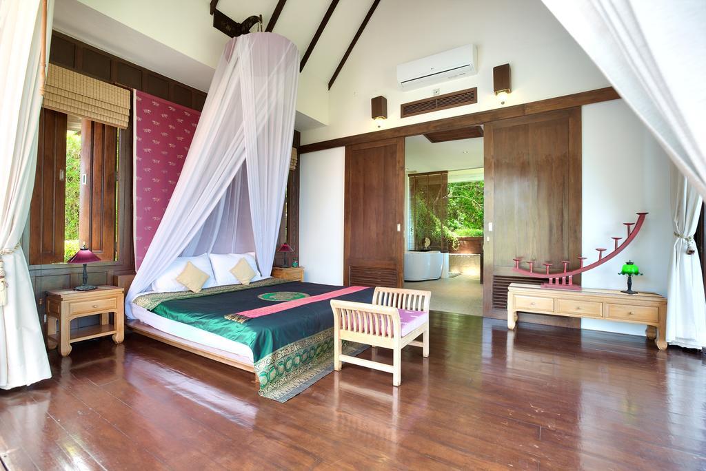 Villa Thai Teak - Panoramic Sea & Sunset Views Koh Samui Rum bild