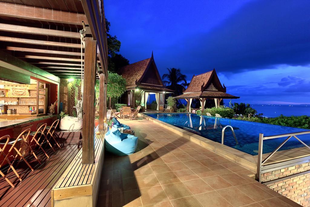 Villa Thai Teak - Panoramic Sea & Sunset Views Koh Samui Rum bild