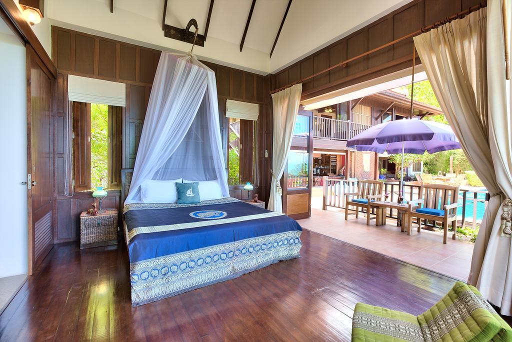 Villa Thai Teak - Panoramic Sea & Sunset Views Koh Samui Rum bild
