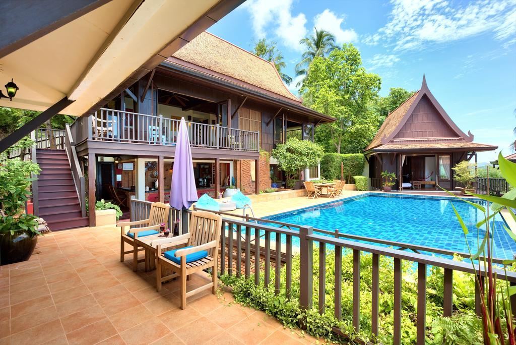 Villa Thai Teak - Panoramic Sea & Sunset Views Koh Samui Rum bild