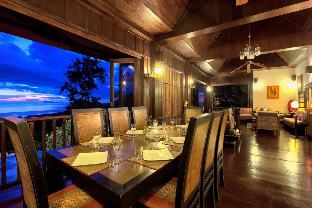 Villa Thai Teak - Panoramic Sea & Sunset Views Koh Samui Rum bild