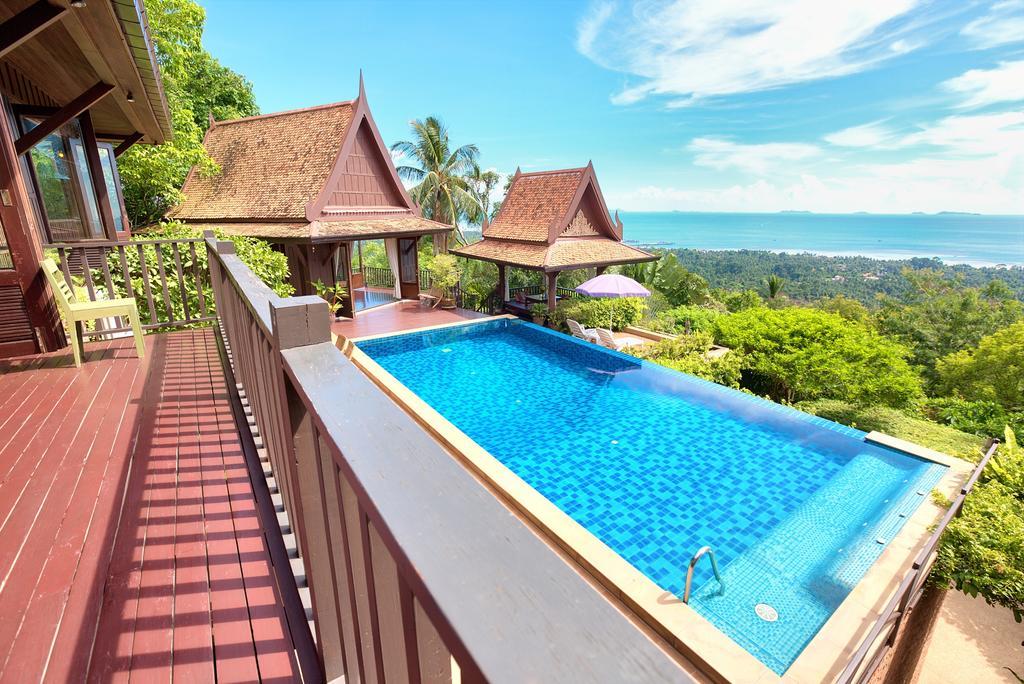 Villa Thai Teak - Panoramic Sea & Sunset Views Koh Samui Rum bild
