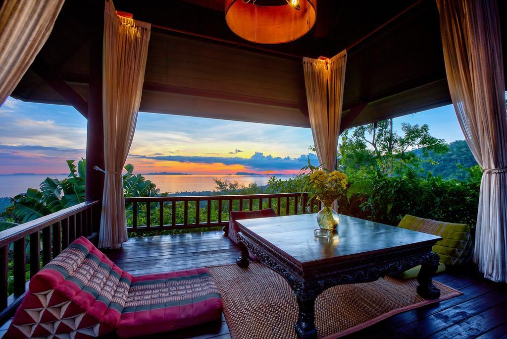 Villa Thai Teak - Panoramic Sea & Sunset Views Koh Samui Rum bild