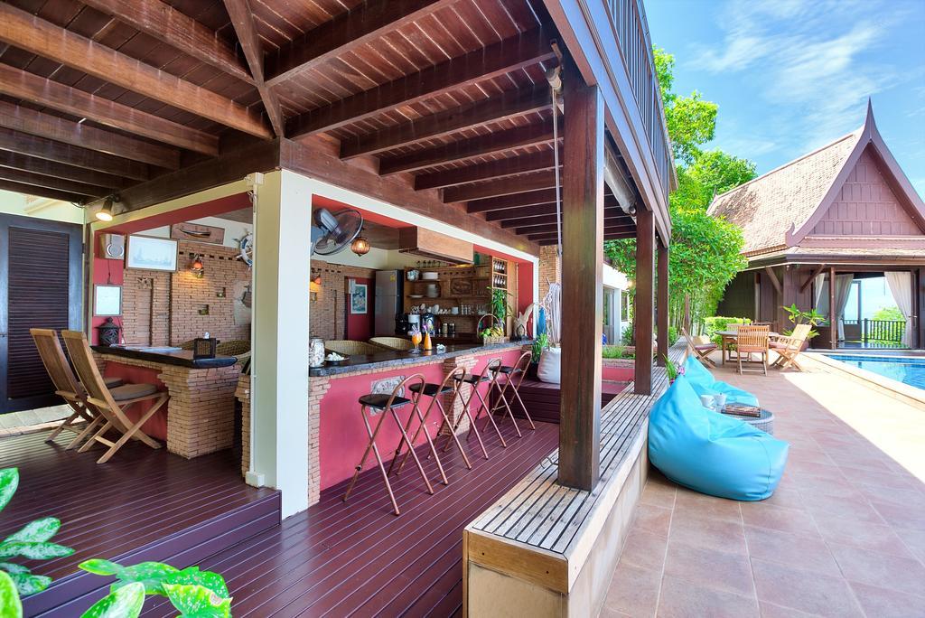 Villa Thai Teak - Panoramic Sea & Sunset Views Koh Samui Rum bild