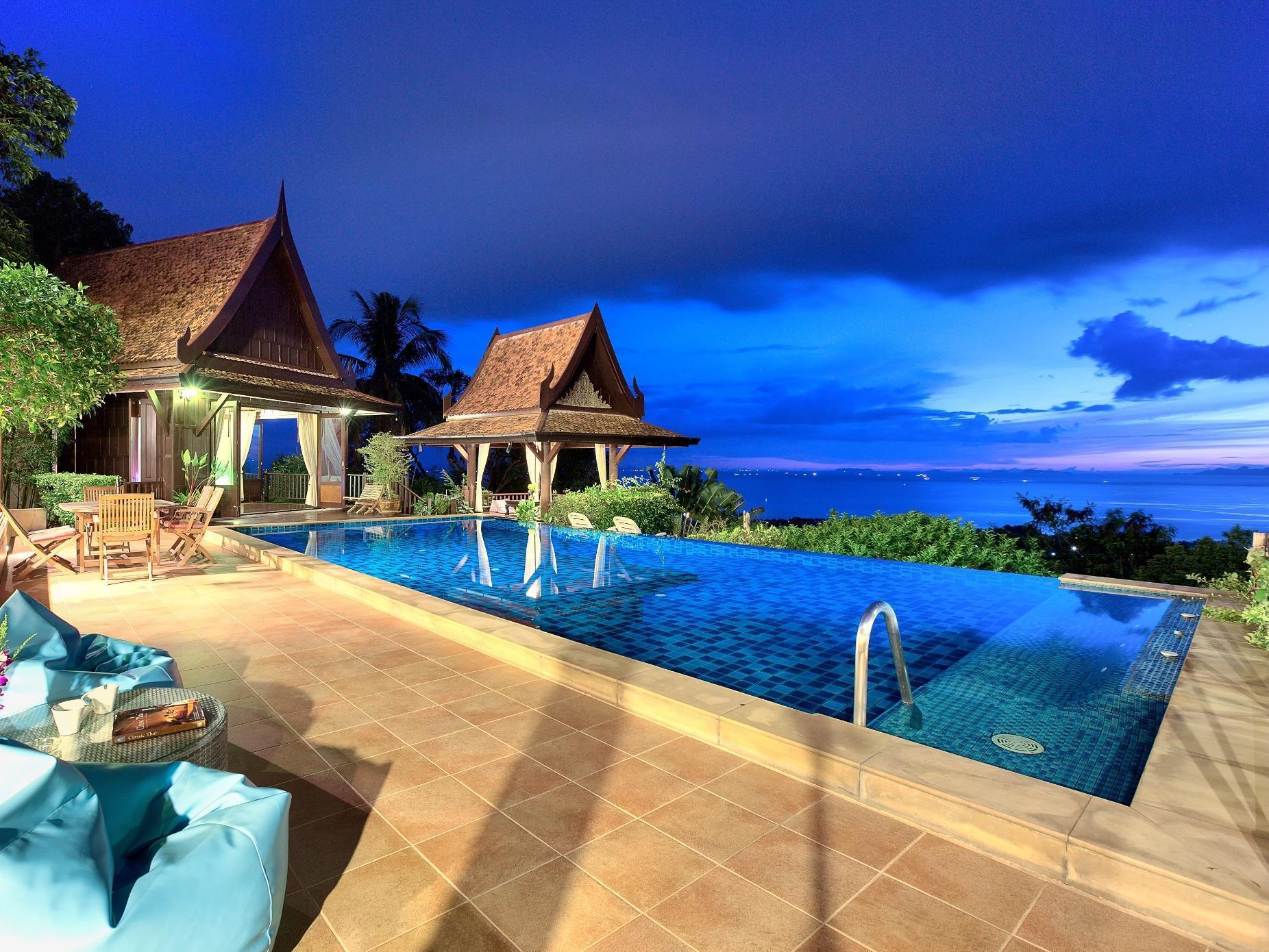 Villa Thai Teak - Panoramic Sea & Sunset Views Koh Samui Exteriör bild